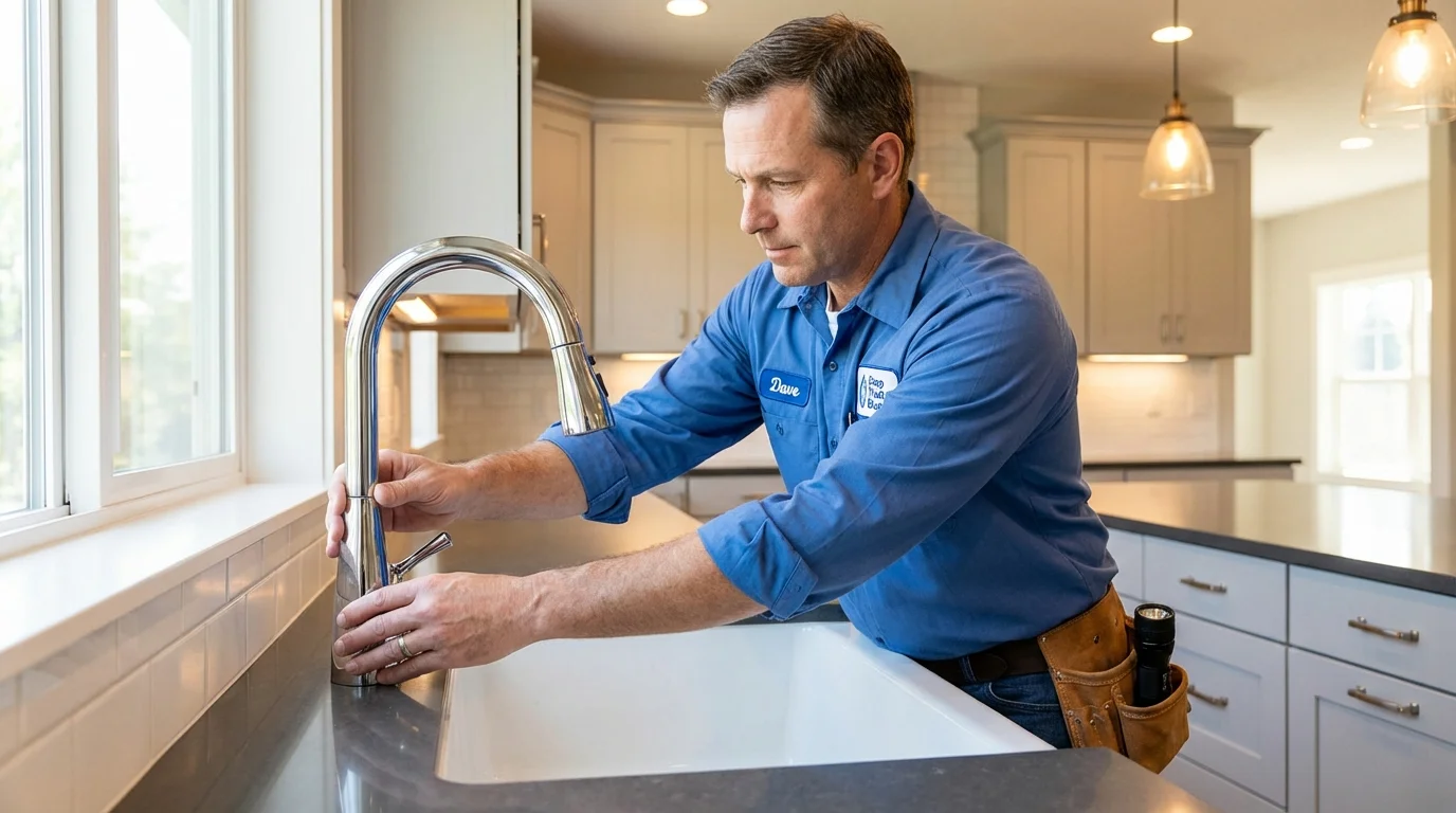 Kitchen faucet installation by Johns Plumbing LLC in Myerstown
